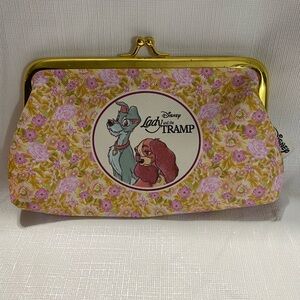 Disney Lady and the Tramp Pink Floral Clutch